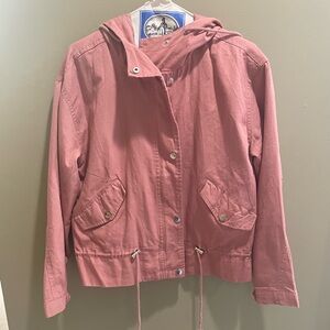 dELiA*s Rose Pink Hooded Utility Jacket